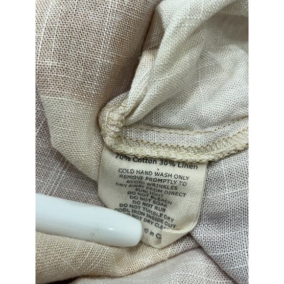 VRG GRL Womens Cate Smock Patchwork Maxi Dress Sleeveless Linen Blend Size 6 - Picture 10 of 11